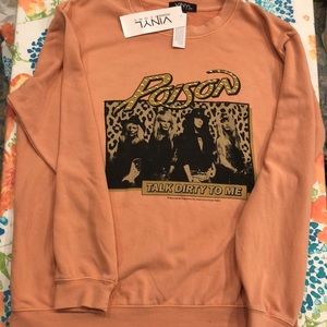 Vinyl Icons Poison Talk dirty to me sweater size large women’s